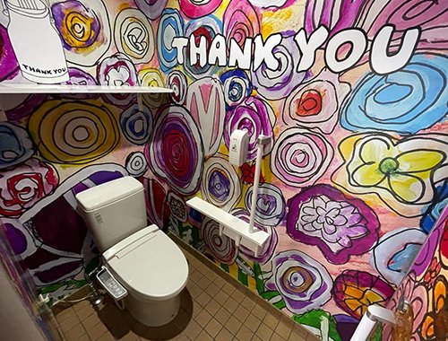 札幌市内の店舗のアートトイレのイメージ