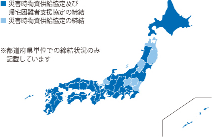 自治体との災害時協定の締結状況