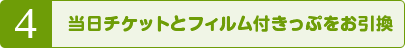 4 当日チケットとフィルム付きっぷをお引換