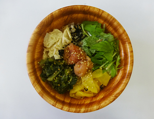 明太と高菜のだし茶漬け