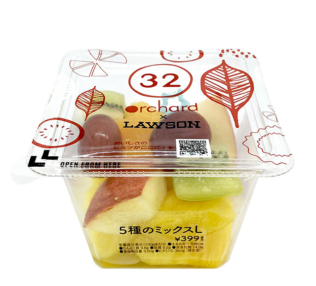 5種のフルーツピック付き