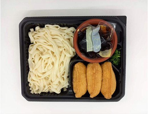 冷しきしめんとおいなりさん(生姜昆布入り)