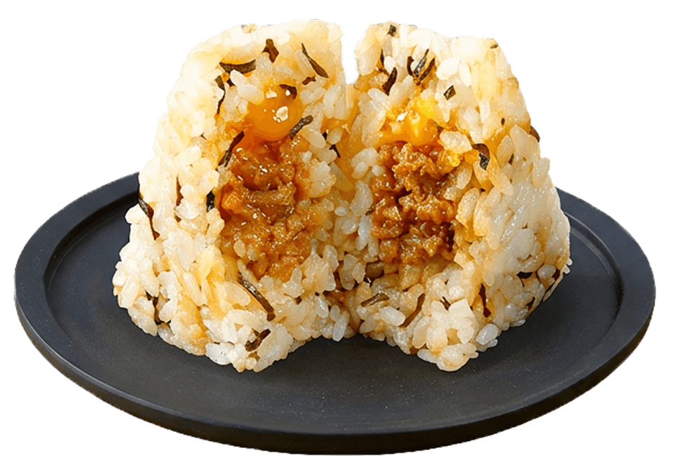 塩こんぶごはん 牛そぼろと卵黄