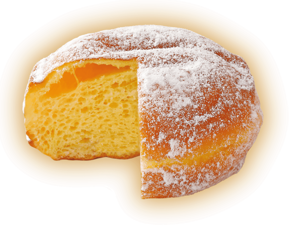 生ドーナツ プレーンの断面図