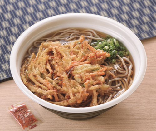 石臼挽きそば粉使用 野菜かき揚げそば