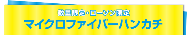 数量限定・ローソン限定 マイクロファイバーハンカチ