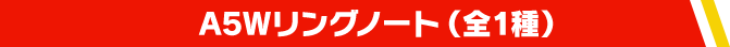 A5Wリングノート（全1種）