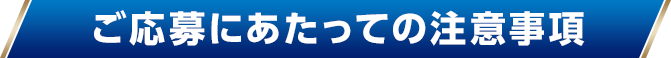 ご応募にあたっての注意事項