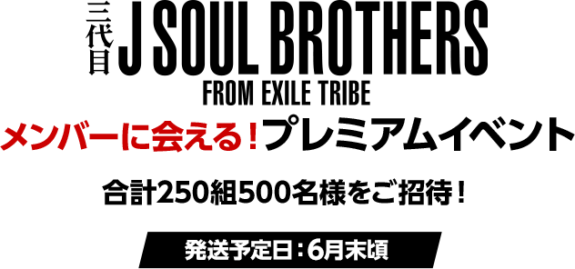 メンバーに会える！プレミアムイベント 合計250組500名様をご招待！（発送予定日：6月末頃）