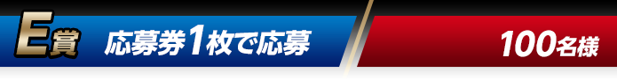 E賞 応募券1枚で応募（100名様）