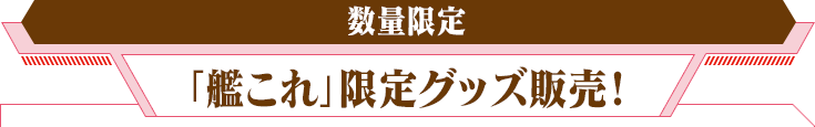 数量限定「艦これ」限定グッズ販売！