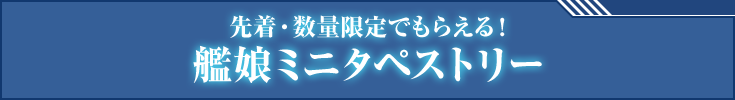 先着・数量限定でもらえる！艦娘ミニタペストリー