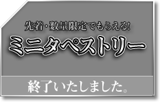 先着・数量限定でもらえる! ミニタペストリー 終了いたしました