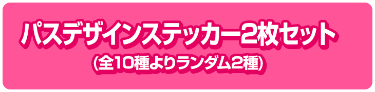 パスデザインステッカー2枚セット(全10種よりランダム2種)