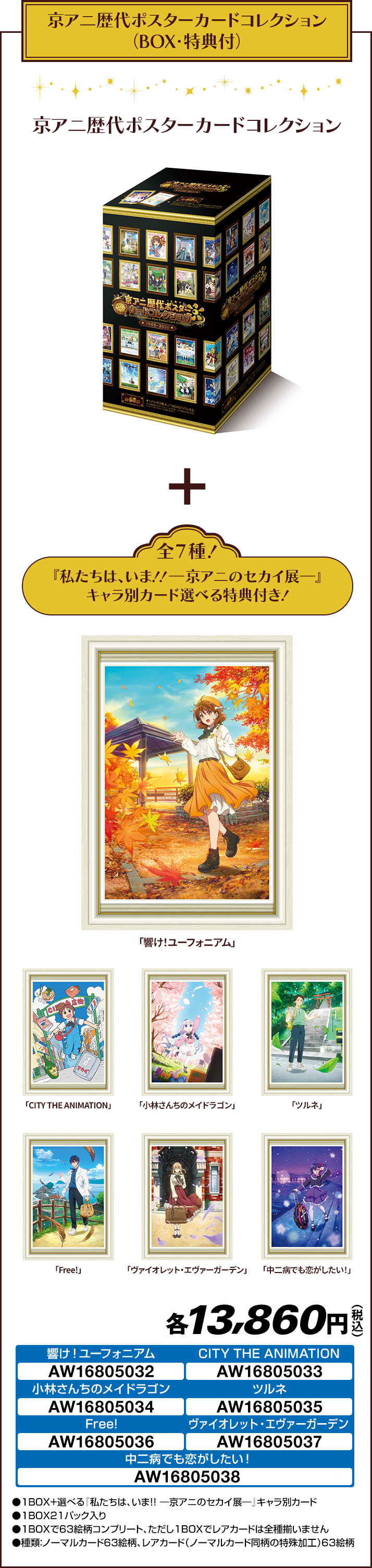 京アニ歴代ポスターカードコレクション(BOX・特典付)