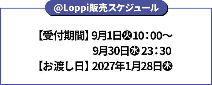 ＠Loppi販売スケジュール