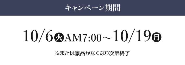 キャンペーン期間