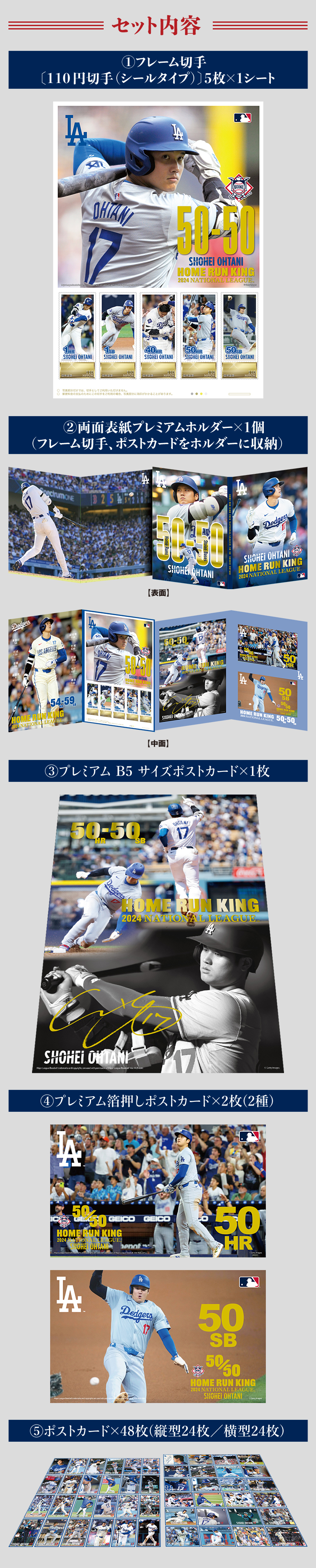 2024 NL™ MVP受賞記念大谷翔平プレミアムフレーム切手セット