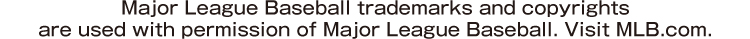 Major League Baseball trademarks and copyrights are used with permission of Major League Baseball. Visit MLB.com.