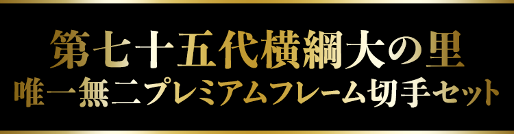 第七十五代横綱大の里 唯一無二プレミアムフレーム切手セット