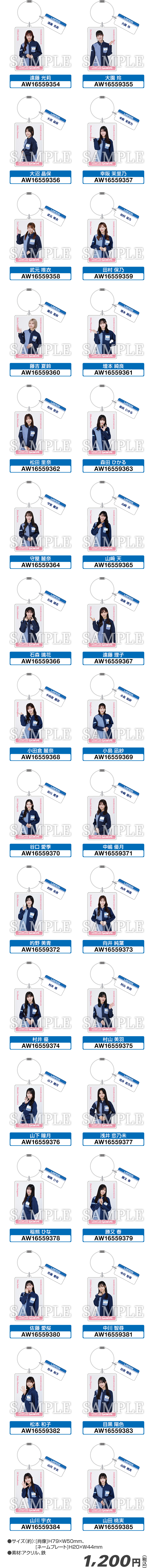 櫻坂46 アクリルキーホルダー(全32種)