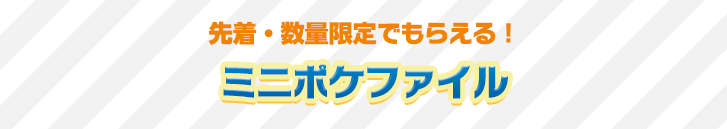 先着・数量限定でもらえる!ミニポケファイル