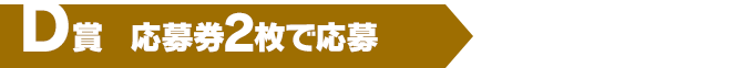 D賞（応募券2枚で応募）100名様