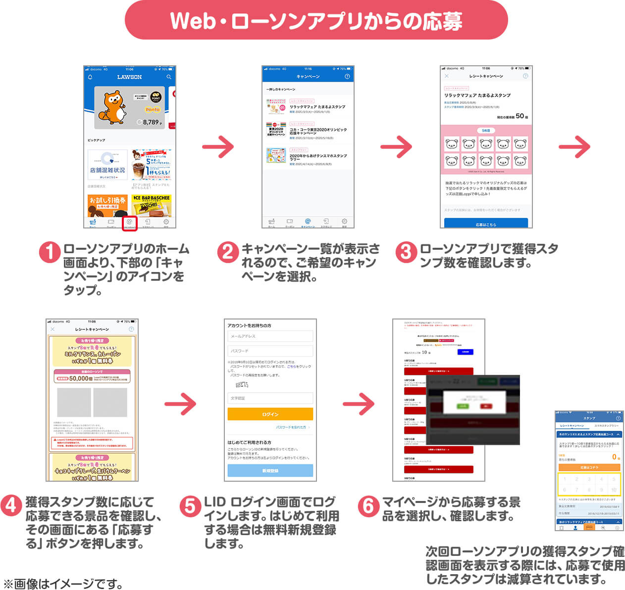 Web・ローソンアプリからの応募