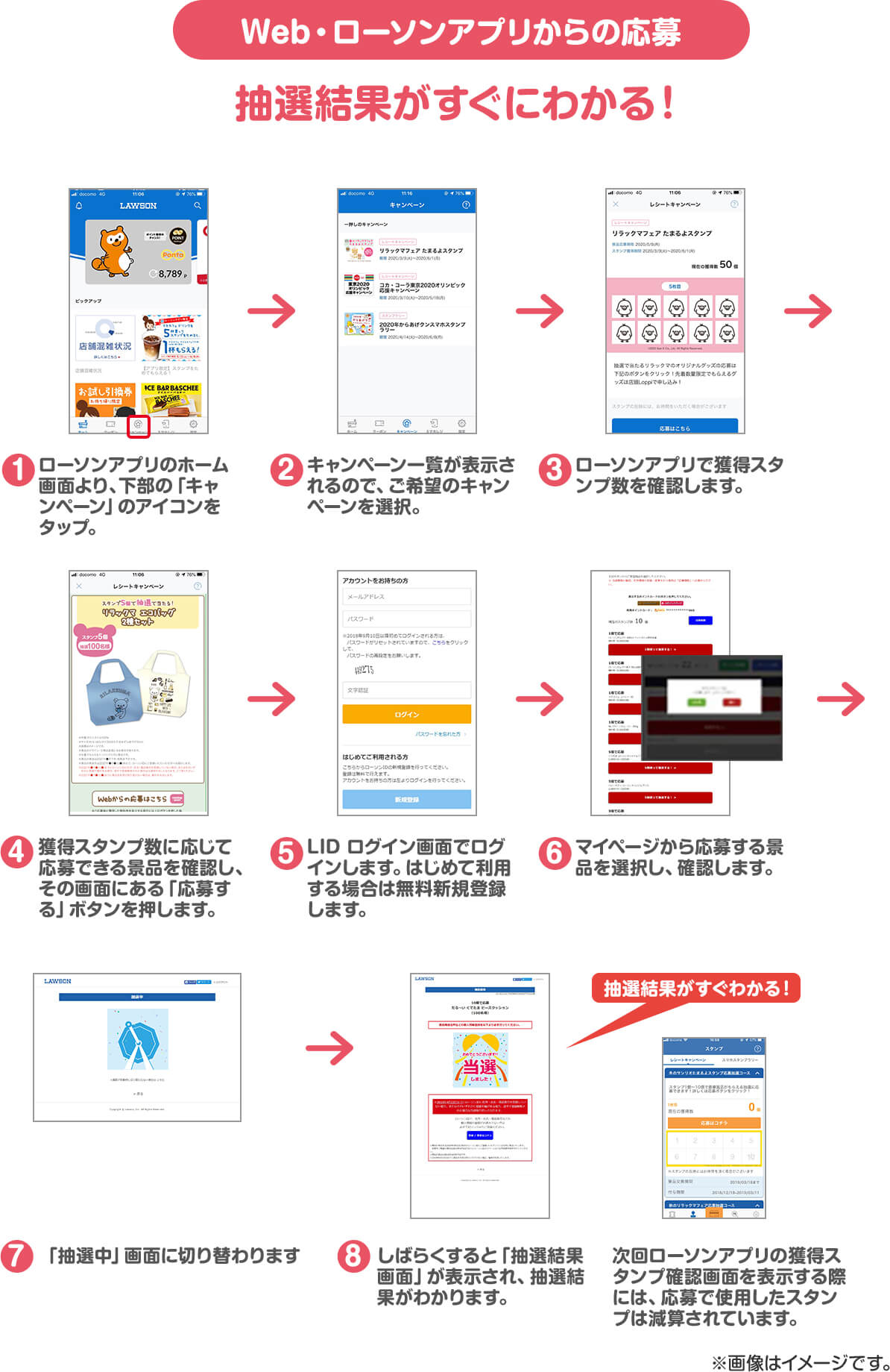 Web・ローソンアプリからの応募