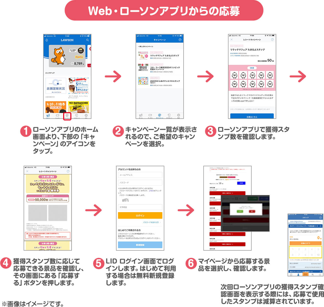 Web・ローソンアプリからの応募