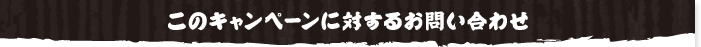 このキャンペーンに対するお問い合わせ