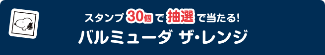 スタンプ30個で抽選でもらえる！ バルミューダ ザ・レンジ