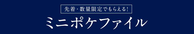 先着・数量限定でもらえる！ミニポケファイル