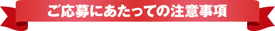 ご応募にあたっての注意事項