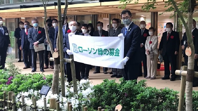 東京都品川区立環境学習交流施設「エコルとごし」オープン記念植樹