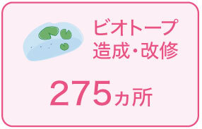 ビオトープ造成・改修275ヵ所
