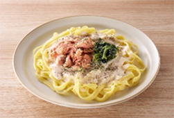道産しゃけのクリーム生パスタ