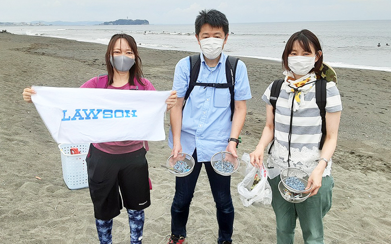 汐見台海岸での清掃ボランティア活動(1)