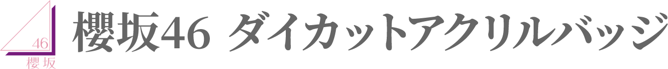 櫻坂46 ダイカットアクリルバッジ