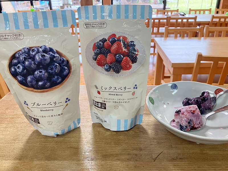 冷凍フルーツでアイスづくり