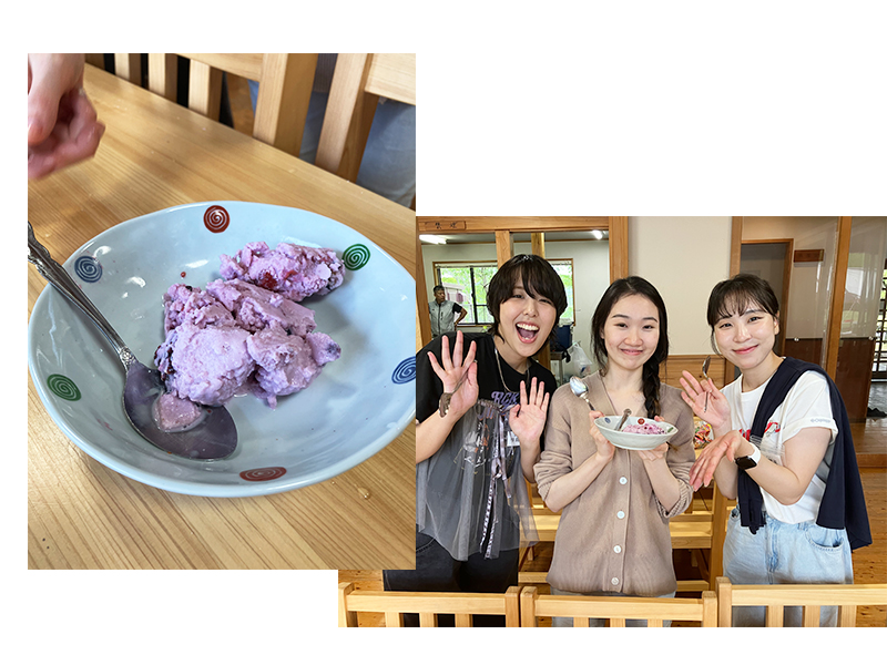 冷凍フルーツでアイス