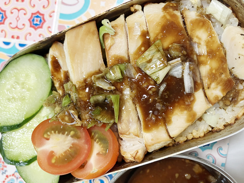 サラダチキンでカオマンガイ風を作ってみた