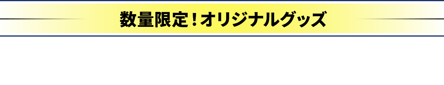 数量限定！オリジナルグッズ 店頭販売