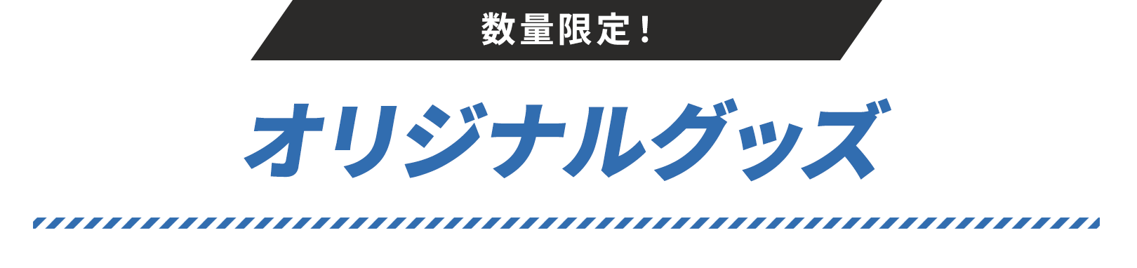 数量限定！ オリジナルグッズ