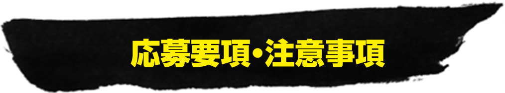 応募要項・注意事項