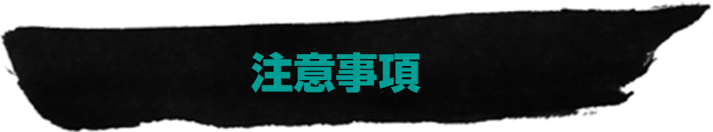 注意事項