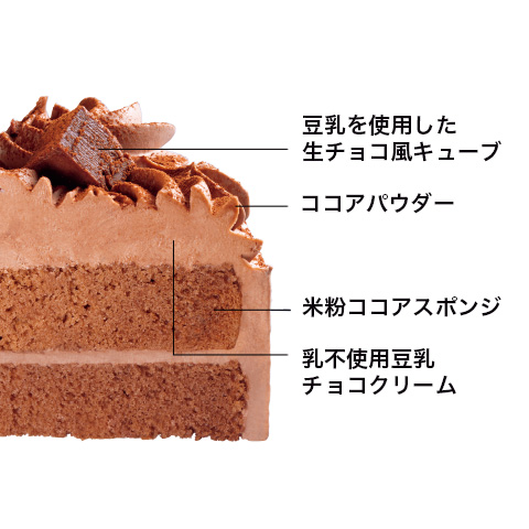 卵と乳と小麦不使用のチョコレートケーキ 5号