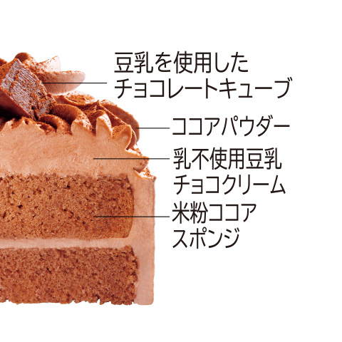 卵と乳と小麦不使用のチョコレートケーキ 5号