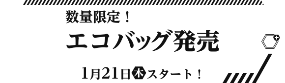 数量限定！ エコバッグ発売 1月21日(木)スタート！