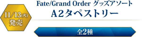 Fate/Grand Order A2タペストリー　11/13(火)発売　全2種